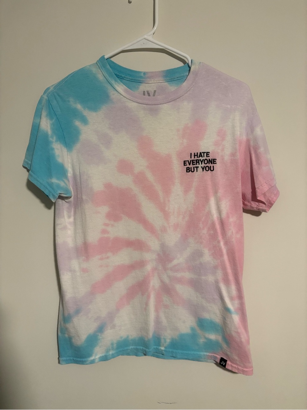 Jac Vanek Pastel Tie-Dye Tee in Pink, Blue & Lavender